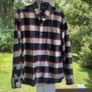 J. Crew Plaid Oxford Shirt XL Slim.